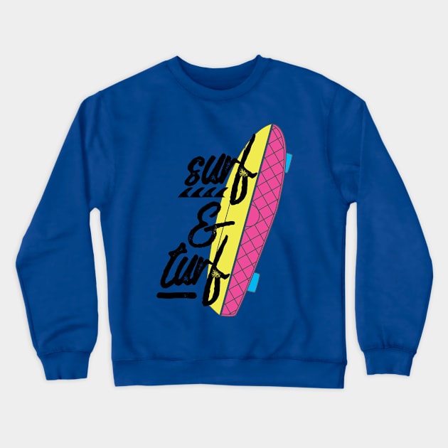 Surf & Turf Crewneck Sweatshirt by TMD Creative Studio